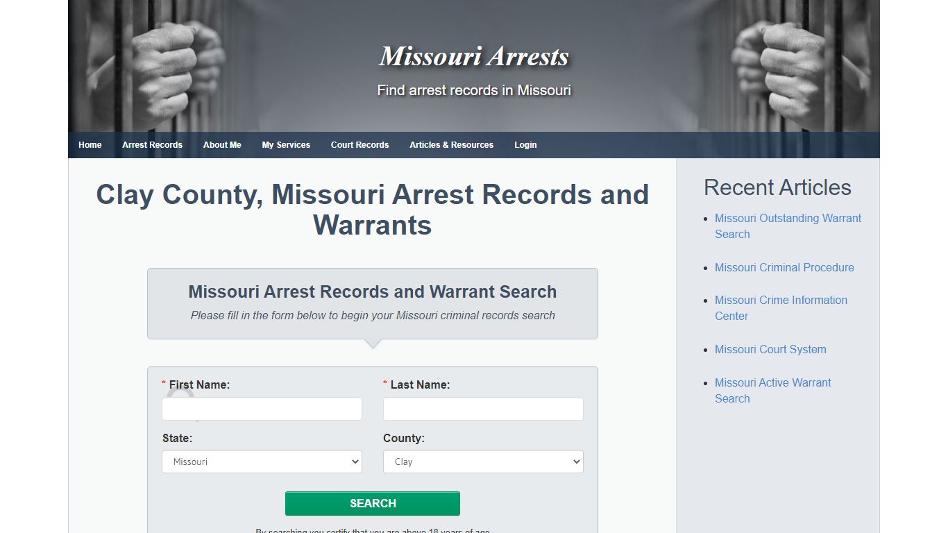 Clay County, Missouri Arrest Records and Warrants
